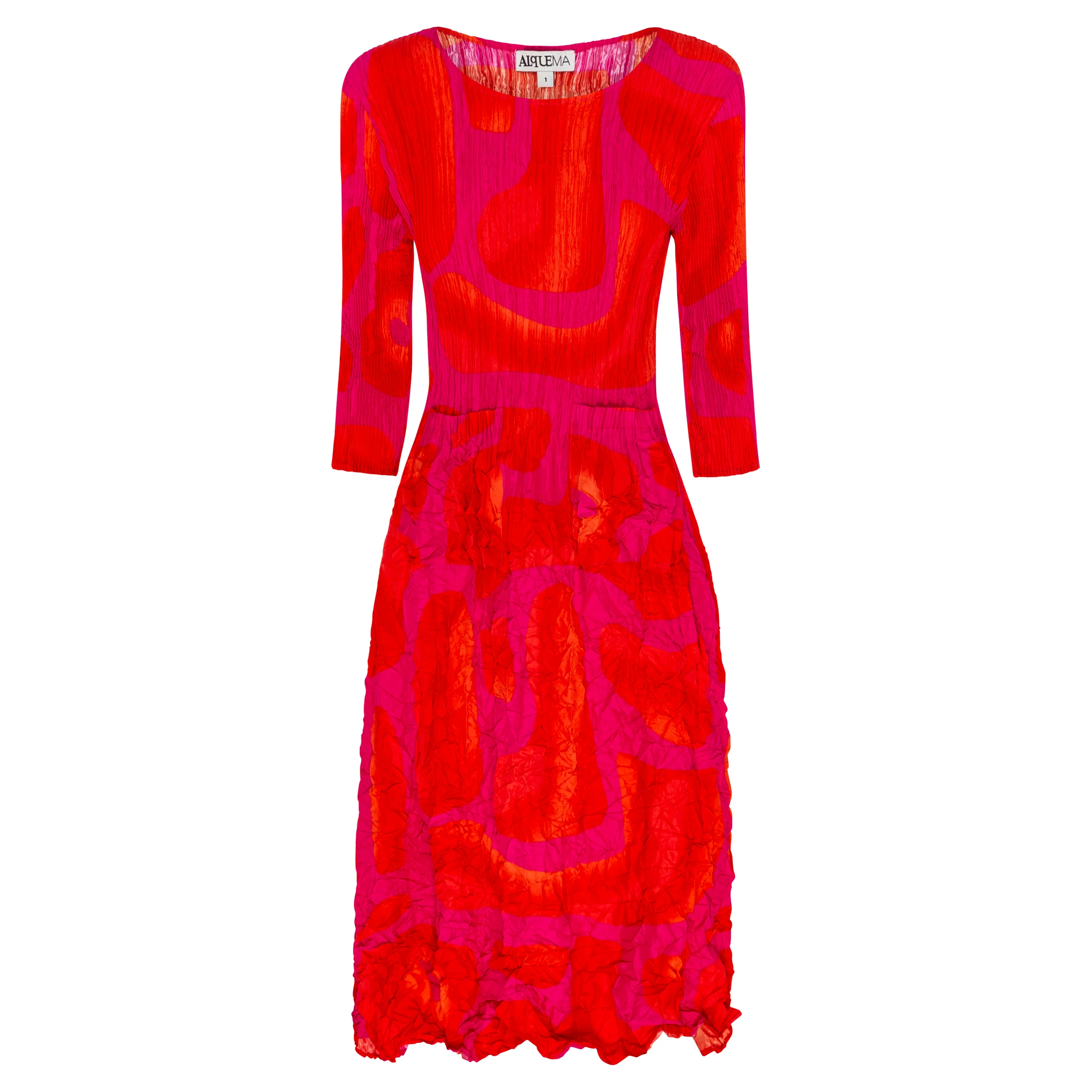 3/4 Sleeve Smash Dress - Prints - Image 14