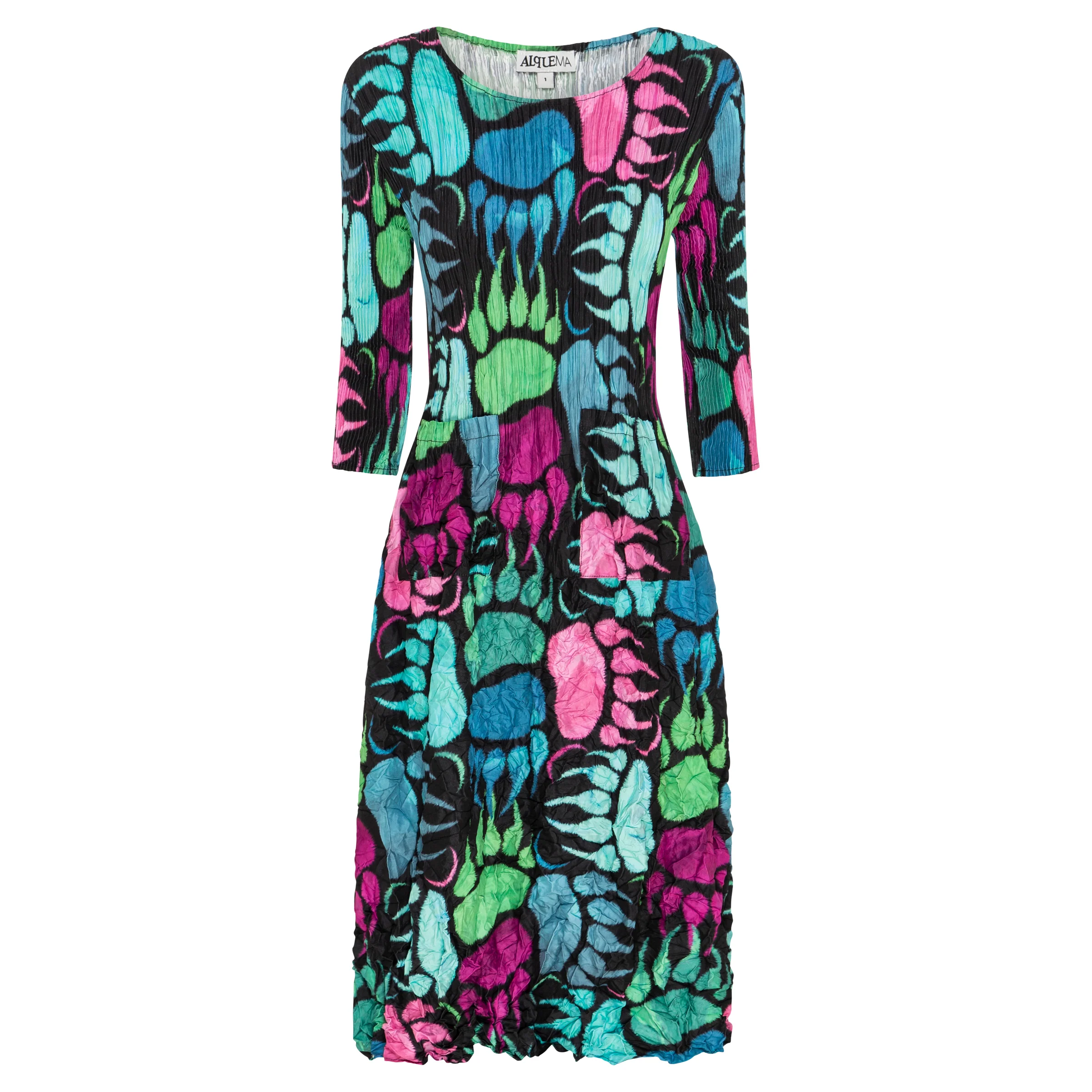 3/4 Sleeve Smash Dress - Prints - Image 3