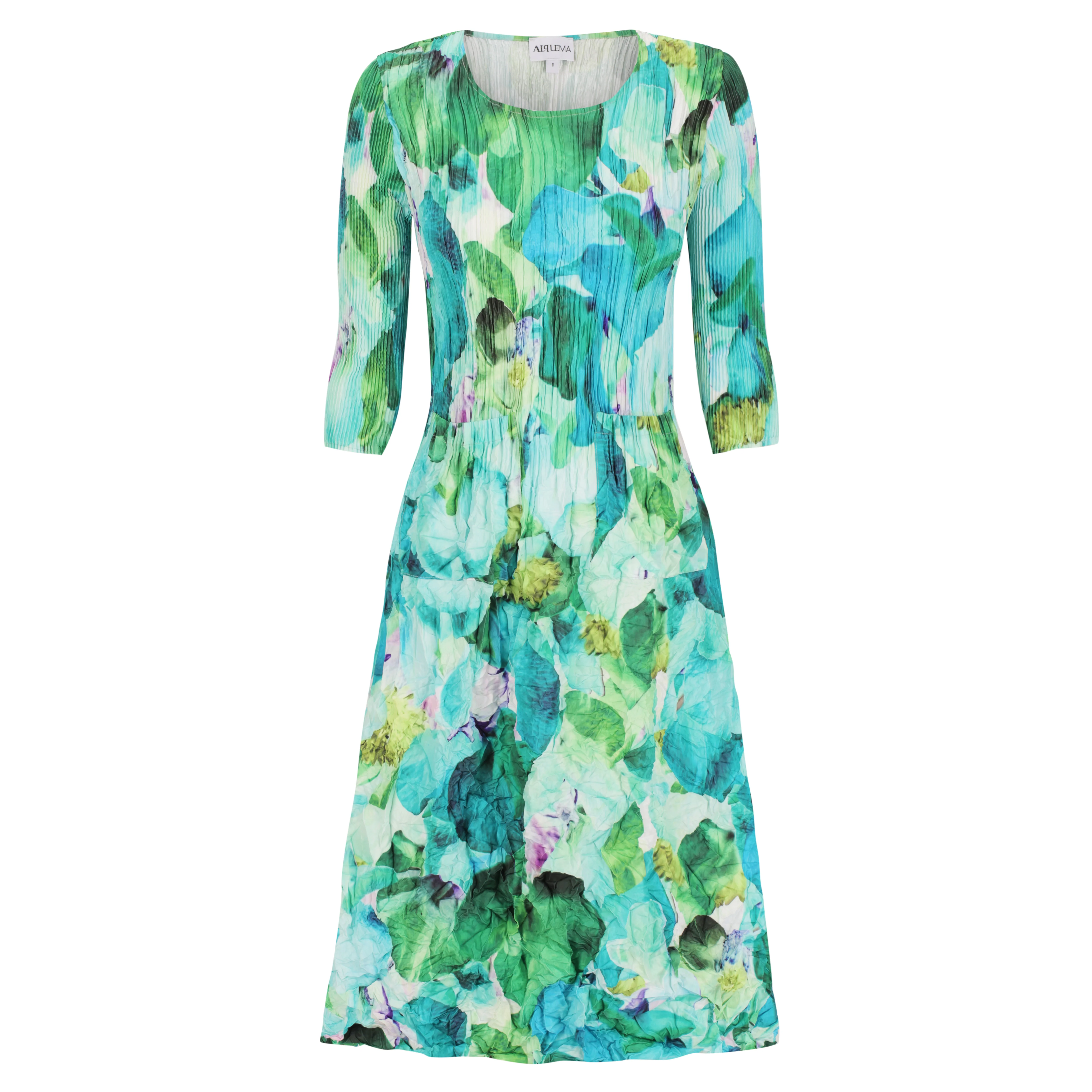 3/4 Sleeve Smash Pocket Dress - Prints - Image 10