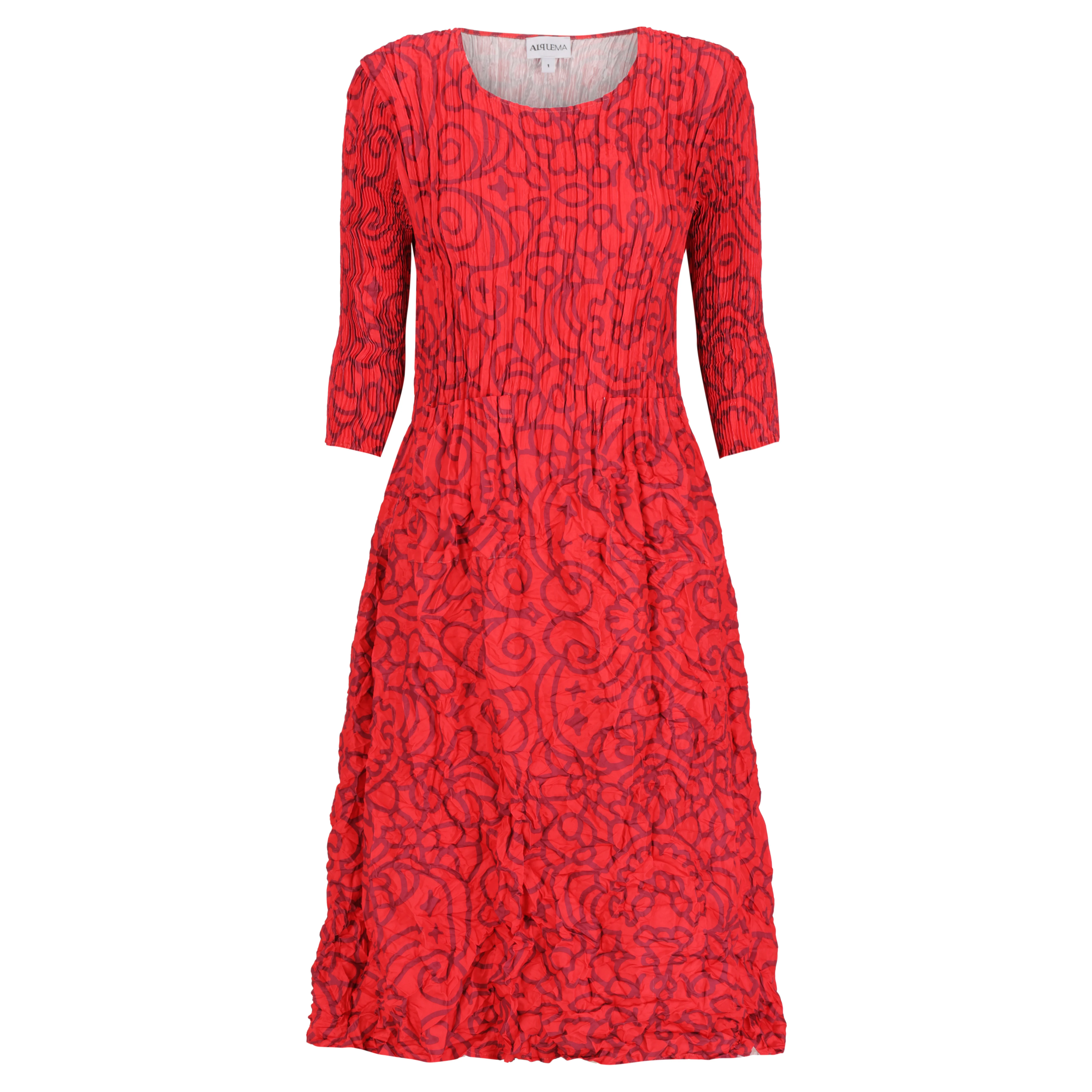 3/4 Sleeve Smash Pocket Dress - Prints - Image 18