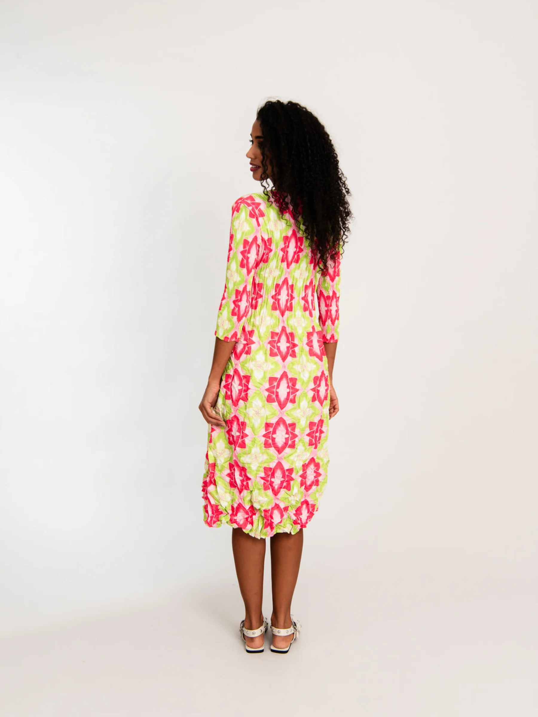 3/4 Sleeve Smash Pocket Dress - Prints - Image 28