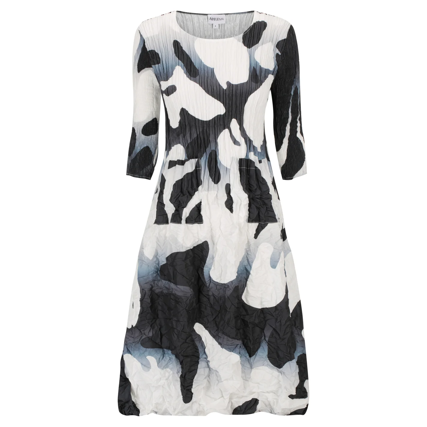 3/4 Sleeve Smash Pocket Dress - Prints - Image 3