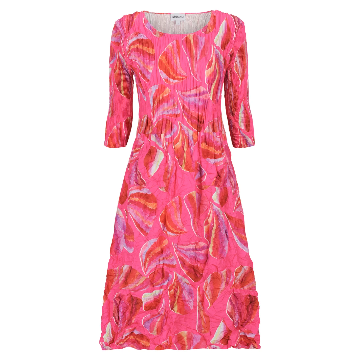 3/4 Sleeve Smash Pocket Dress - Prints - Image 4