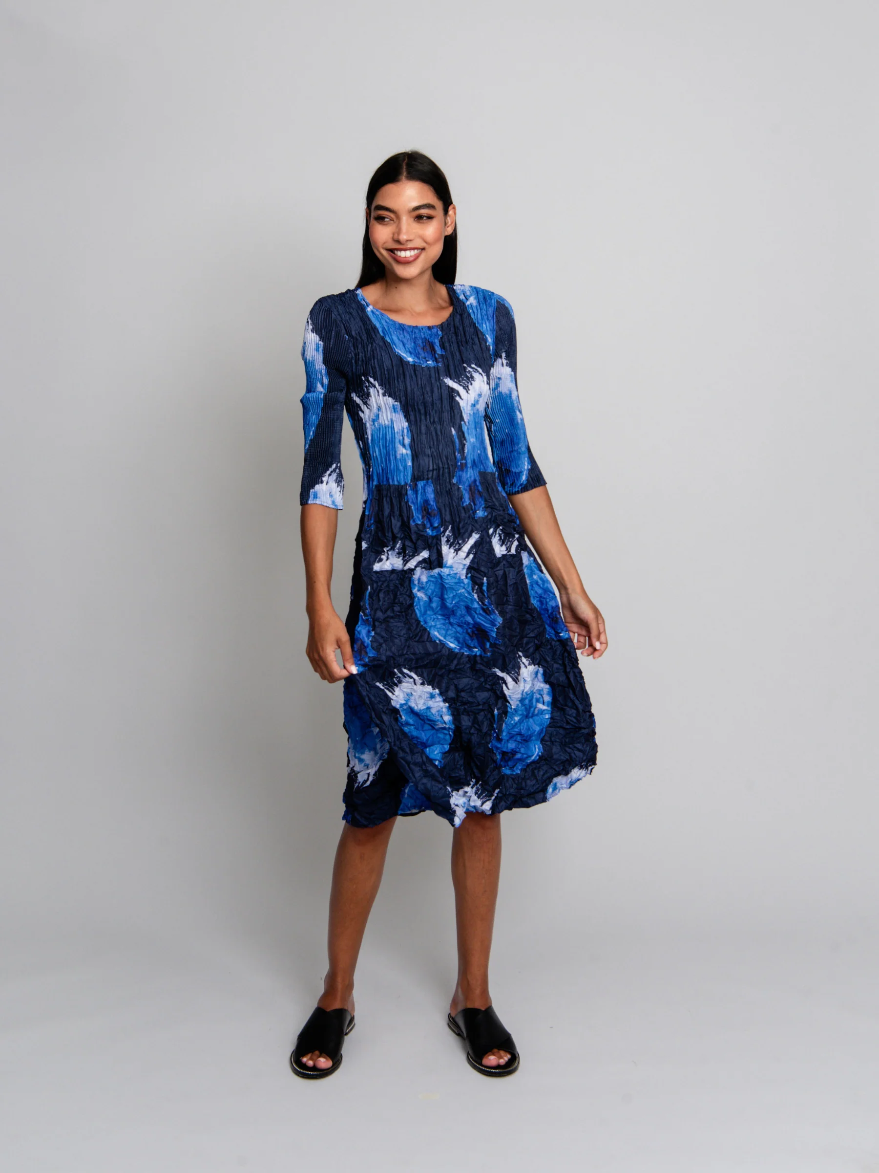 3/4 Sleeve Smash Pocket Dress - Prints - Image 43