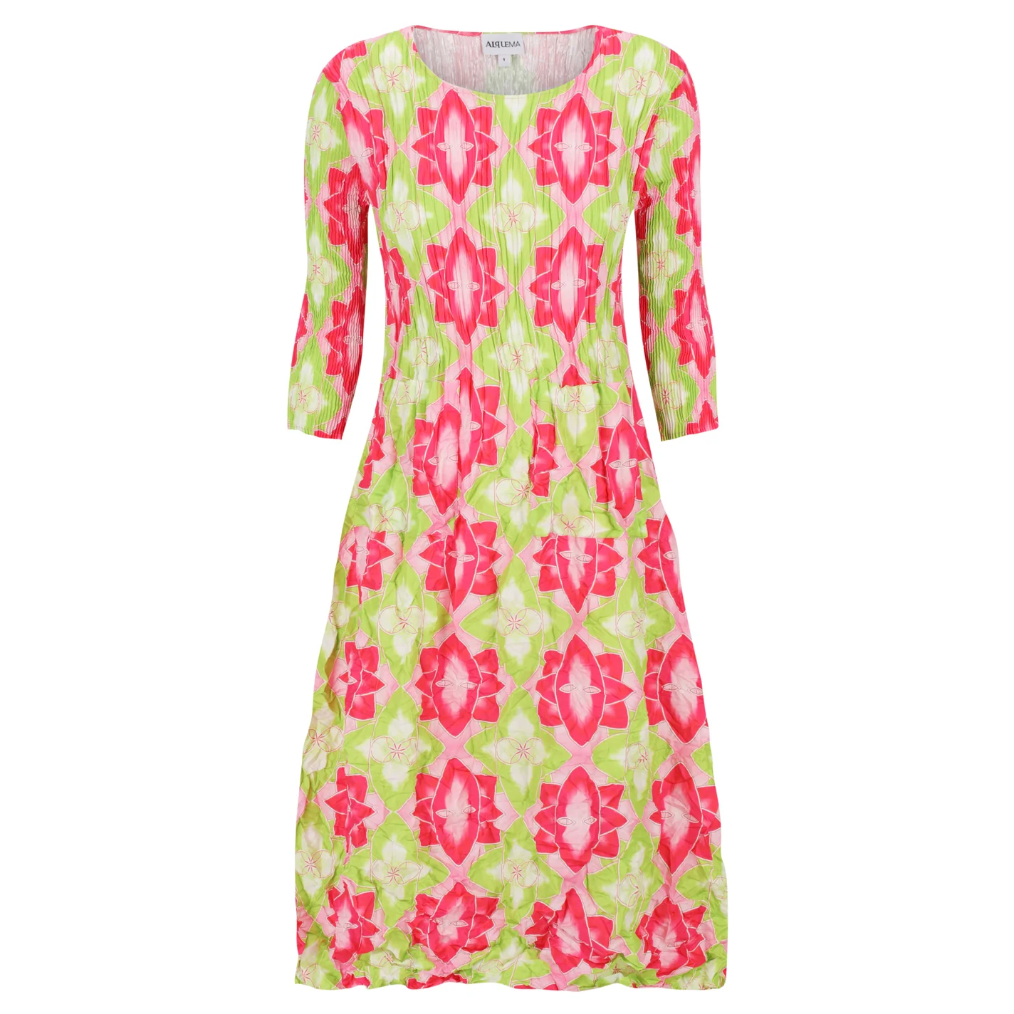 3/4 Sleeve Smash Pocket Dress - Prints - Image 5