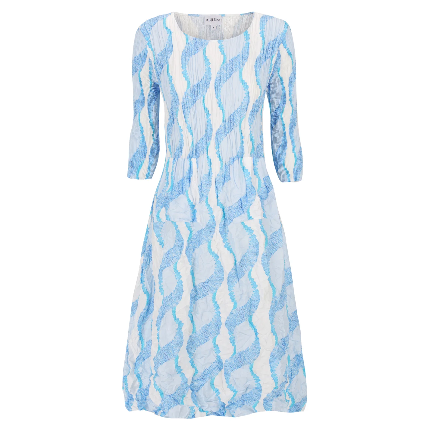 3/4 Sleeve Smash Pocket Dress - Prints - Image 8