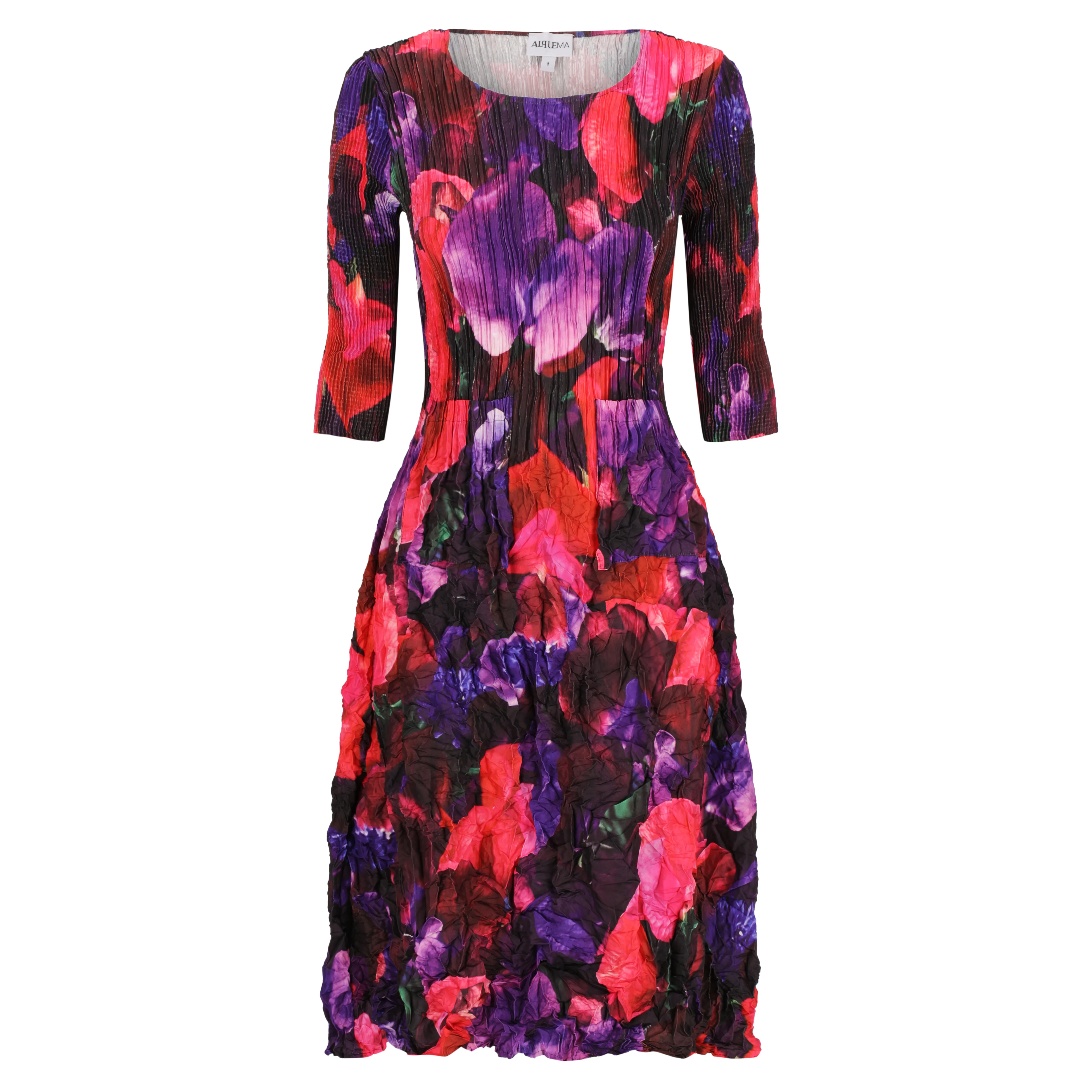 3/4 Sleeve Smash Pocket Dress - Prints - Image 9