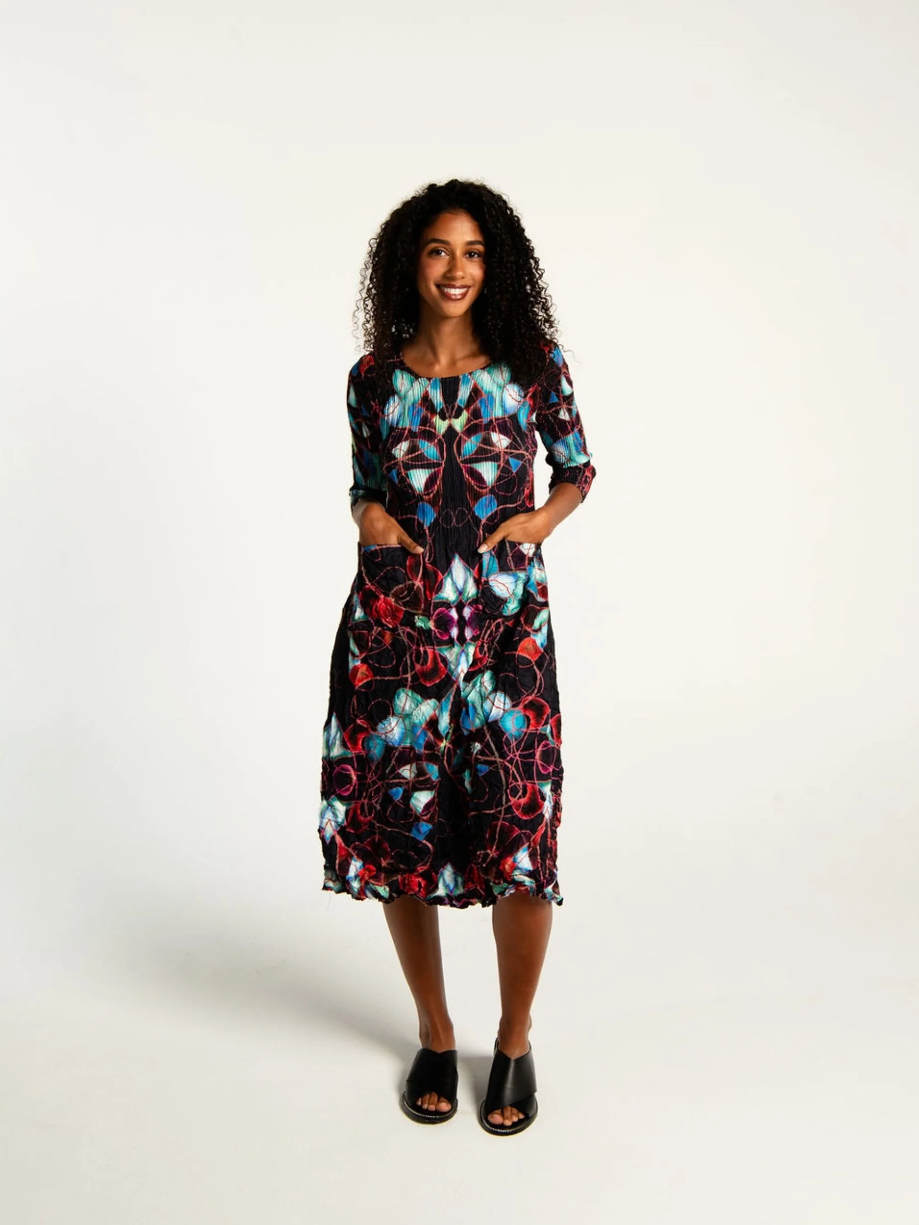 3/4 Sleeve Smash Pocket Dress - Prints | AW26 - Image 20