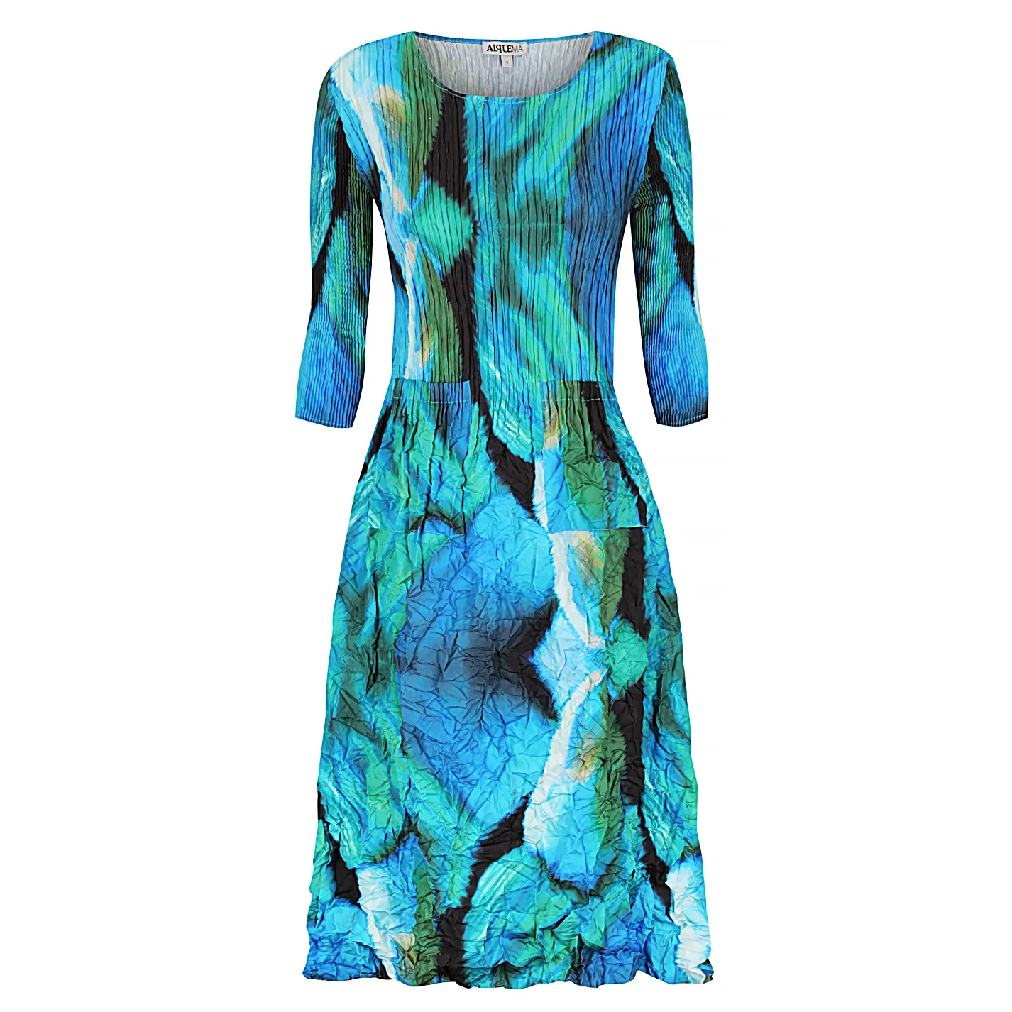 3/4 Sleeve Smash Pocket Dress - Prints - Image 19
