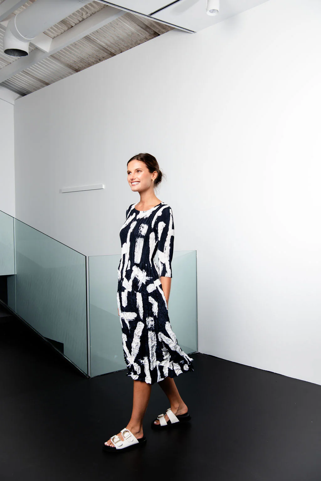 3/4 Sleeve Smash Pocket Dress - Prints - Image 30