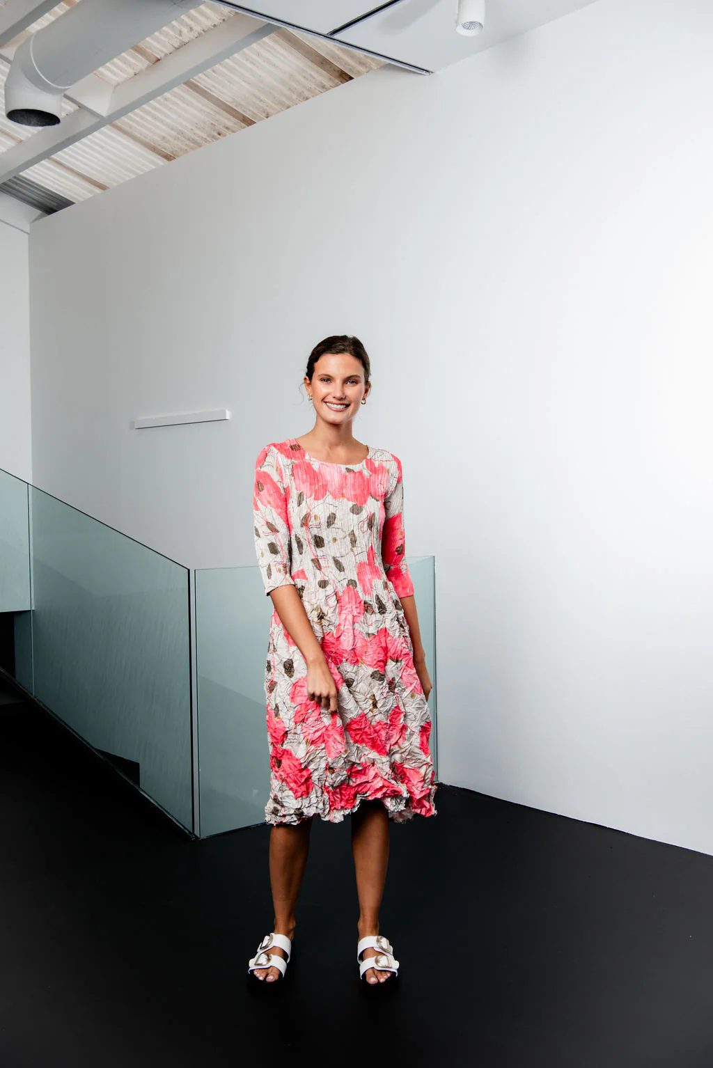 3/4 Sleeve Smash Pocket Dress - Prints - Image 35