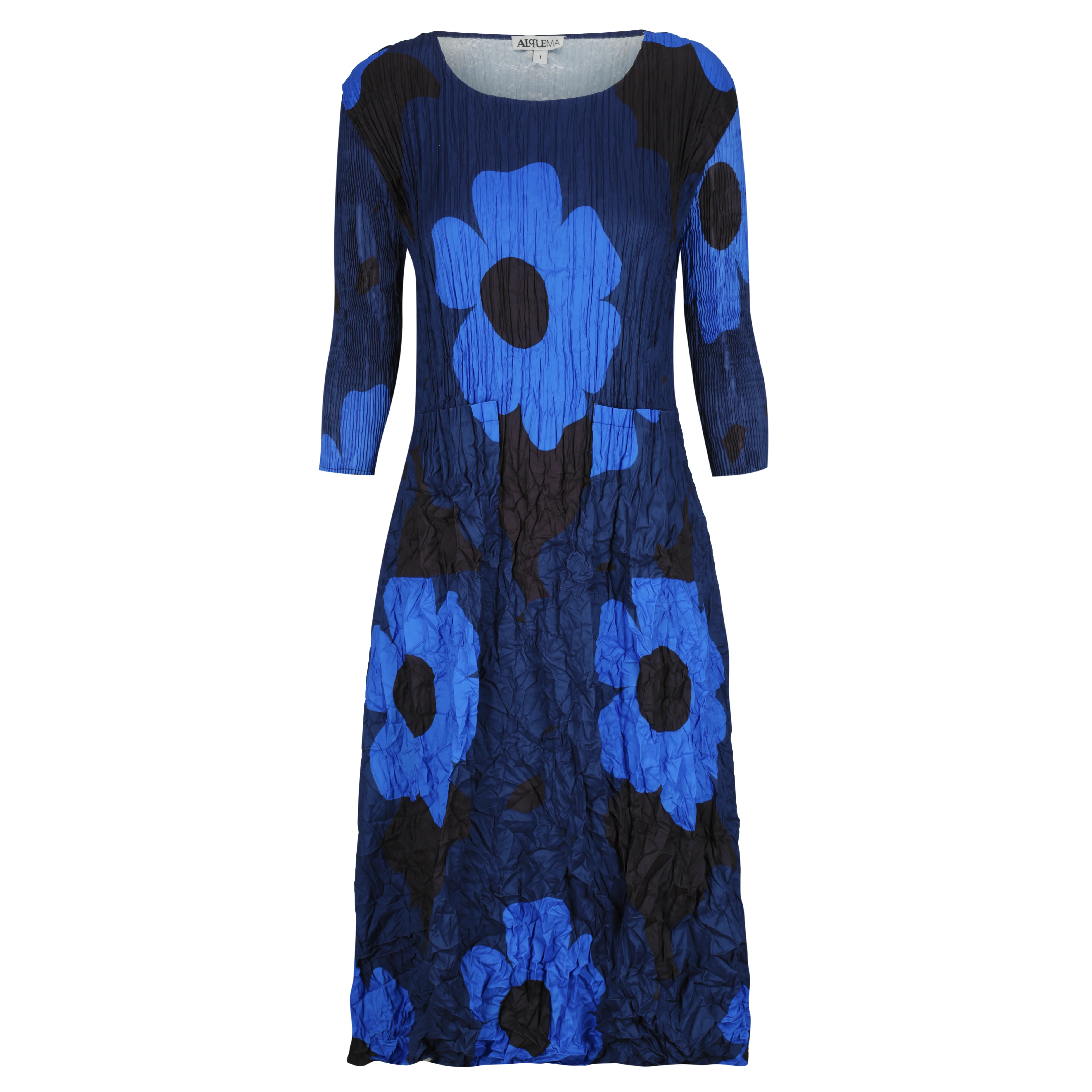 3/4 Sleeve Smash Pocket Dress - Prints - Image 5