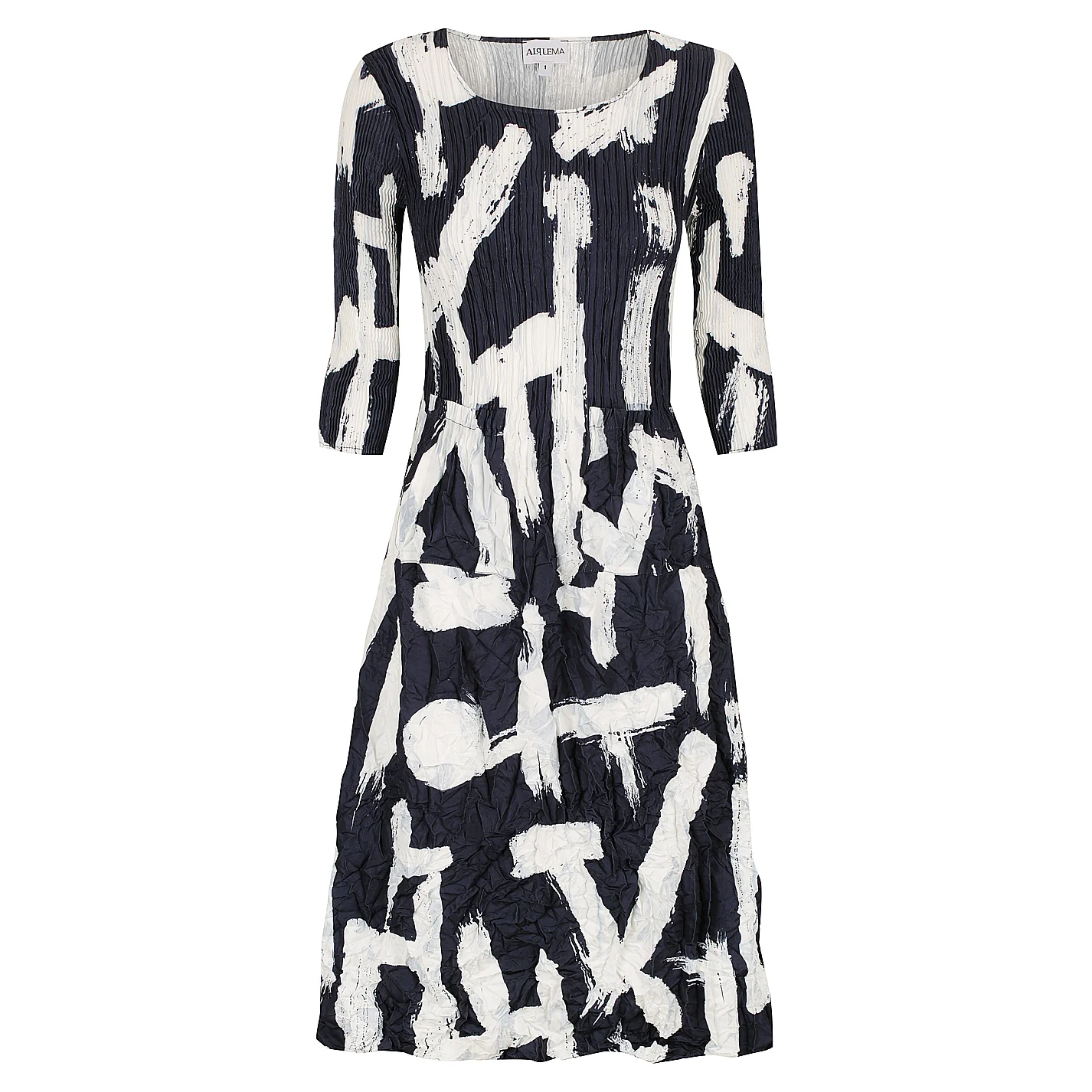3/4 Sleeve Smash Pocket Dress - Prints - Image 6