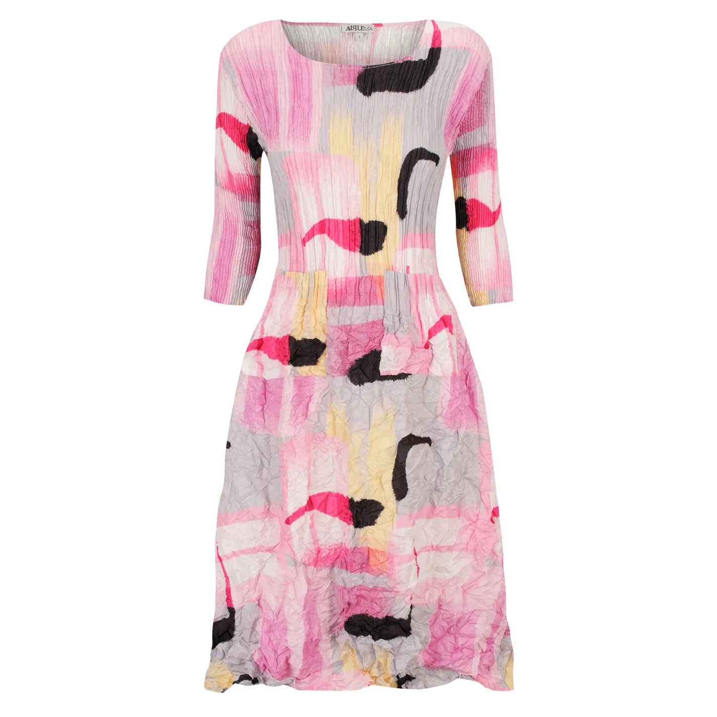 3/4 Sleeve Smash Pocket Dress - Prints - Image 8