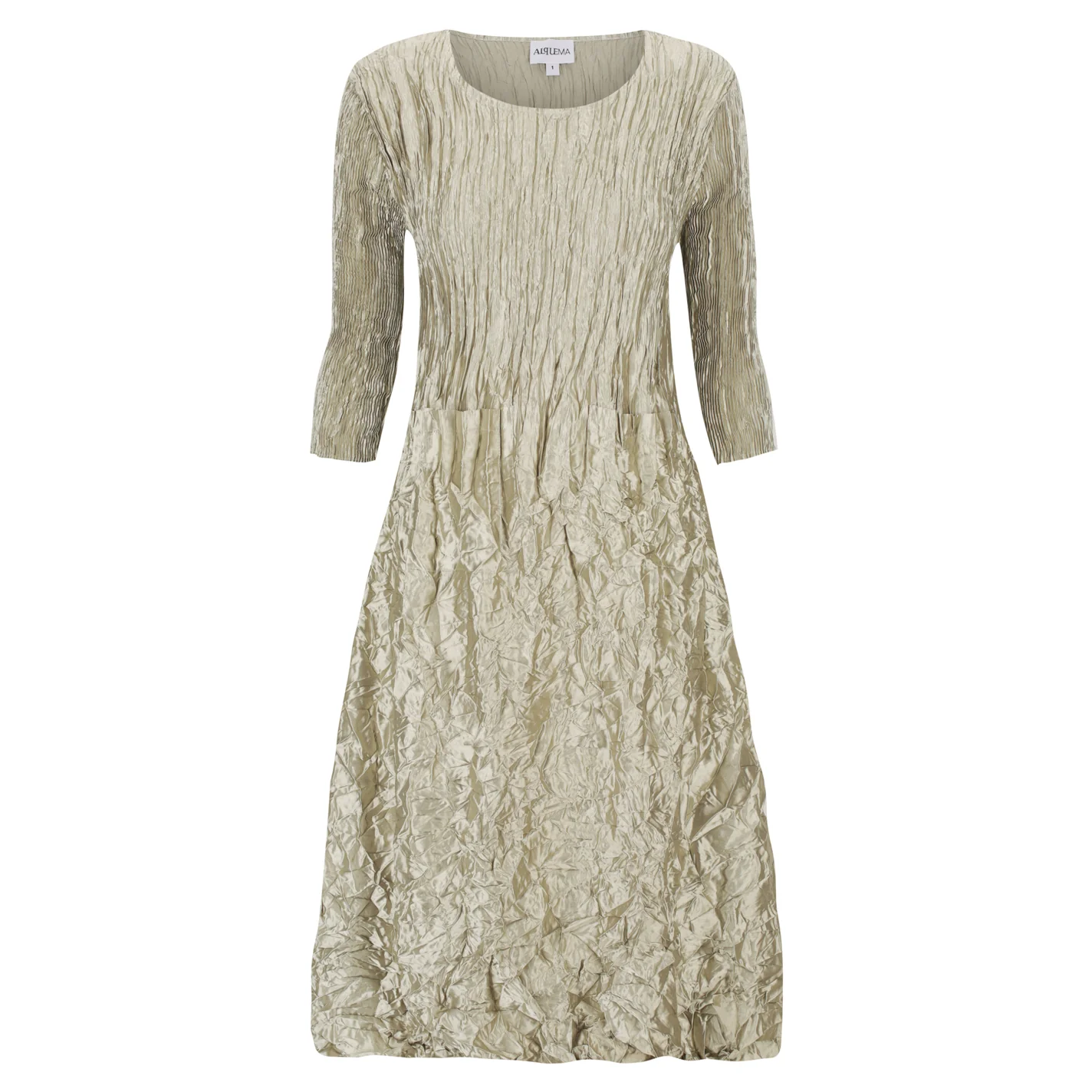 3/4 Sleeve Smash Pocket Dress - Glossy - Image 11