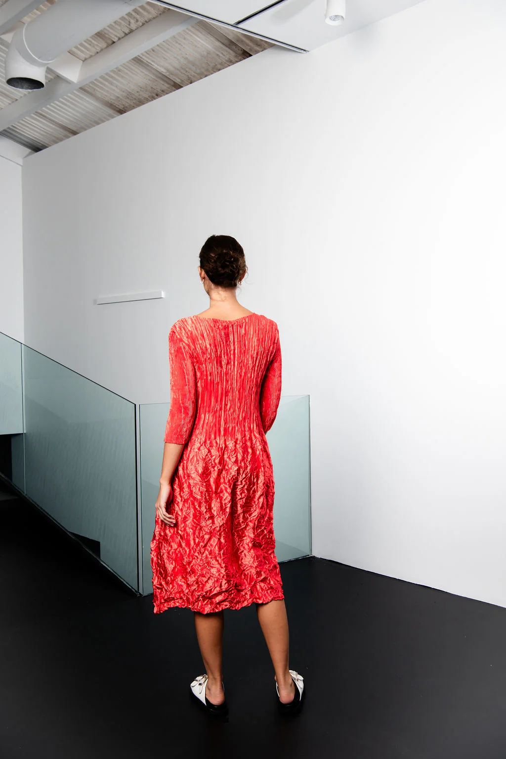 3/4 Sleeve Smash Pocket Dress - Glossy - Image 18