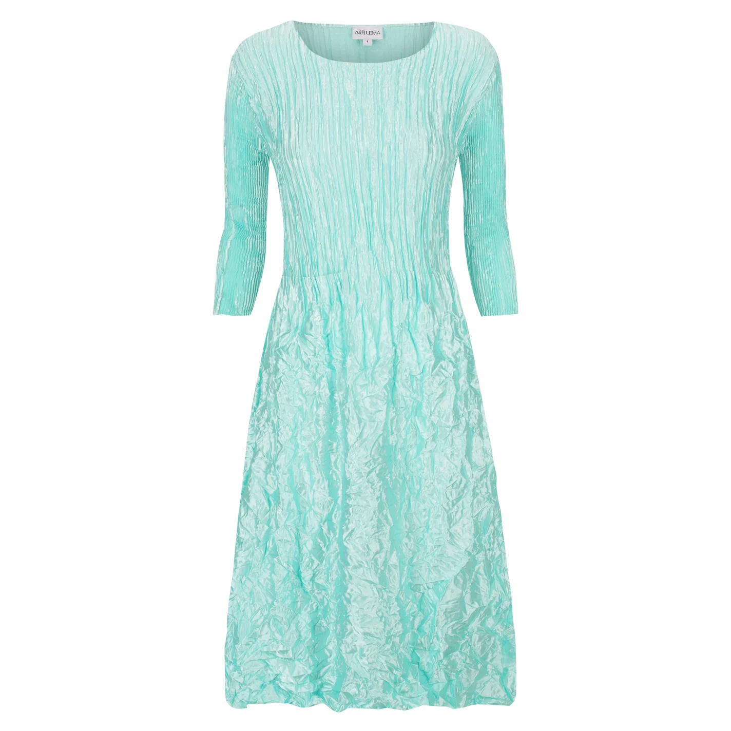 3/4 Sleeve Smash Pocket Dress - Glossy - Image 4