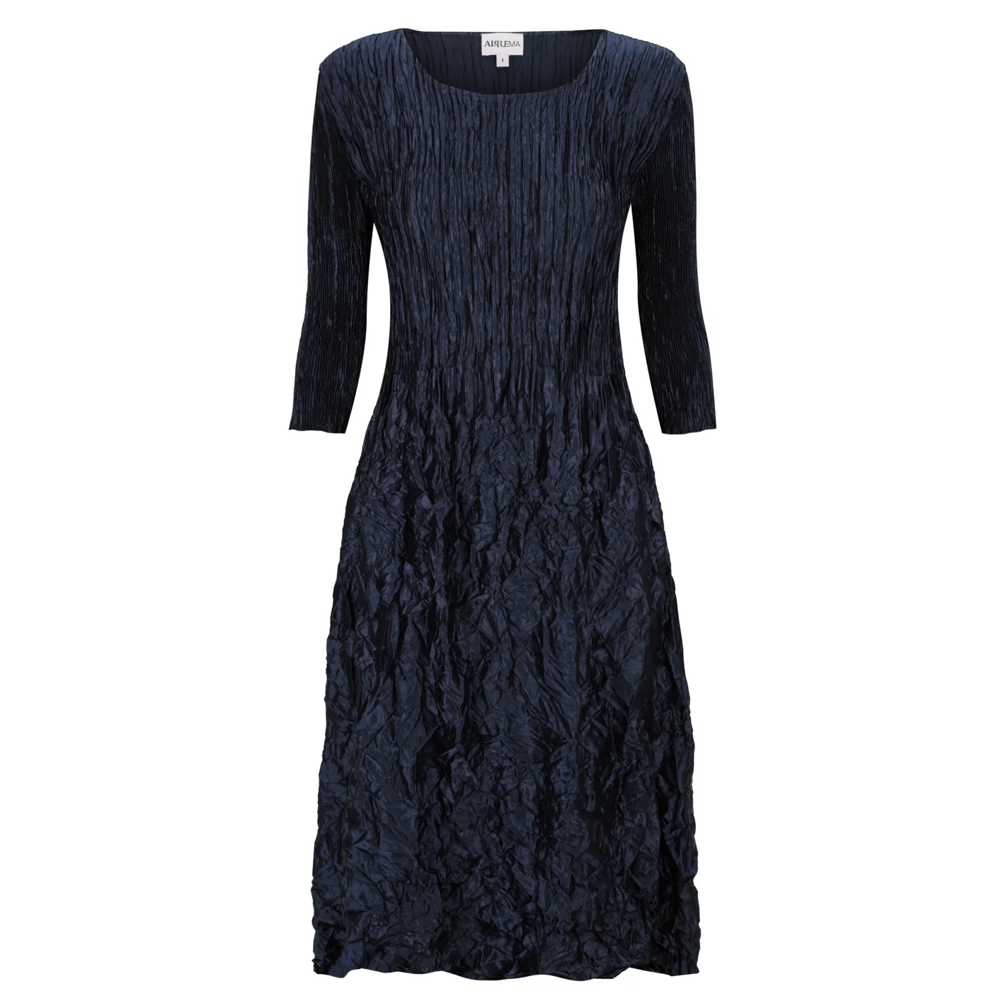 3/4 Sleeve Smash Pocket Dress - Glossy - Image 9