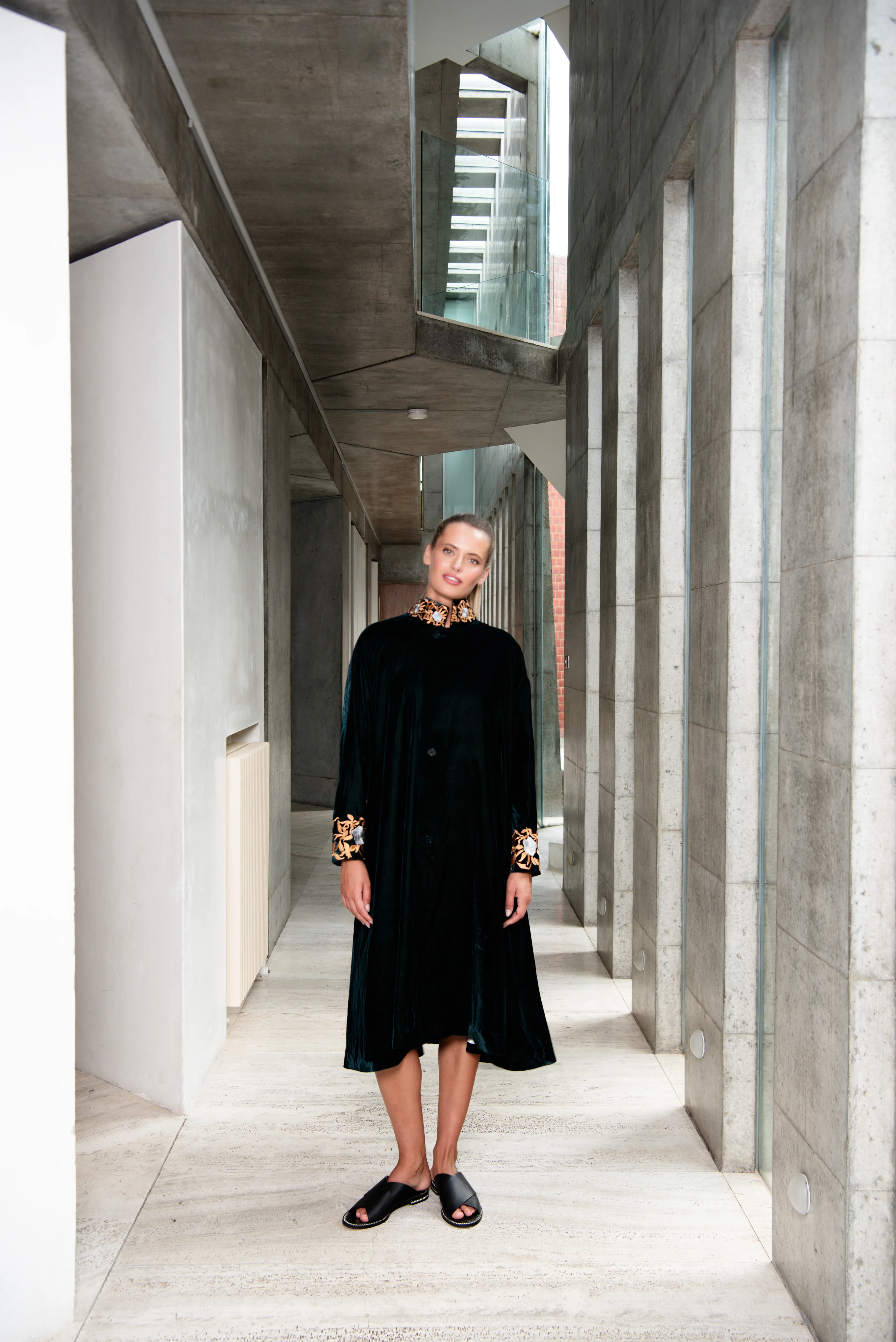 Long Velvet Coat - Image 4