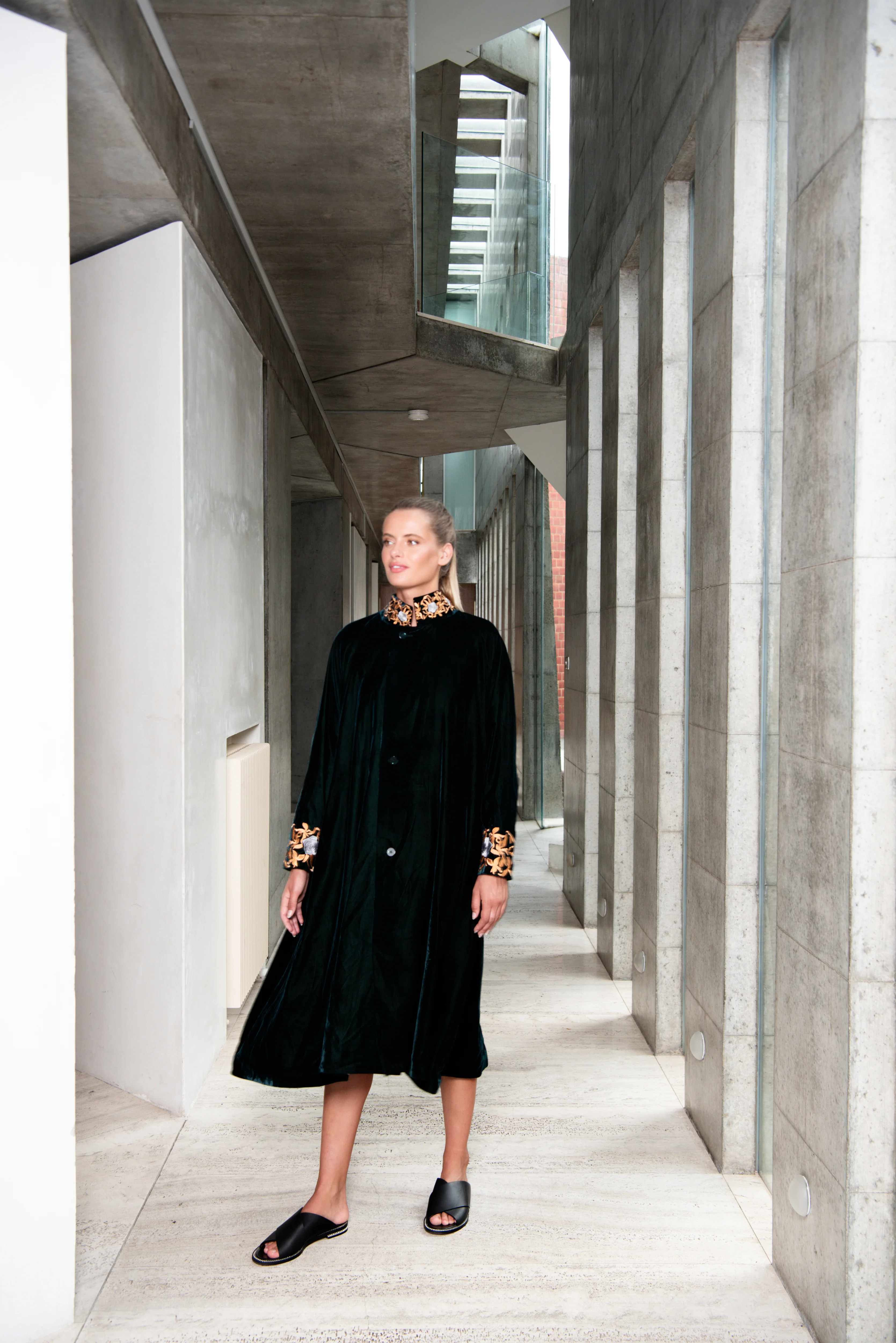 Long Velvet Coat - Image 3