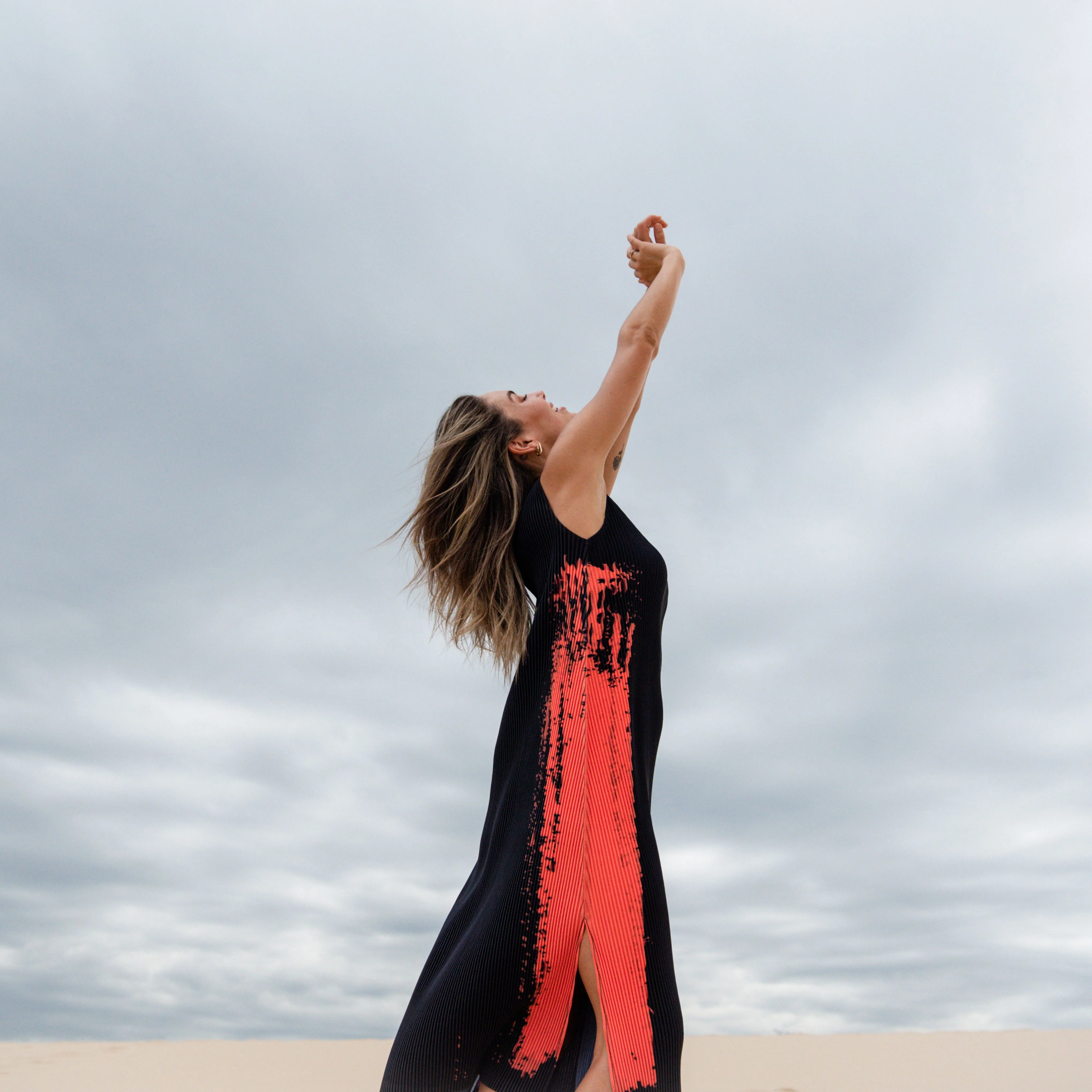 Plisse Paint Dress - Image 5